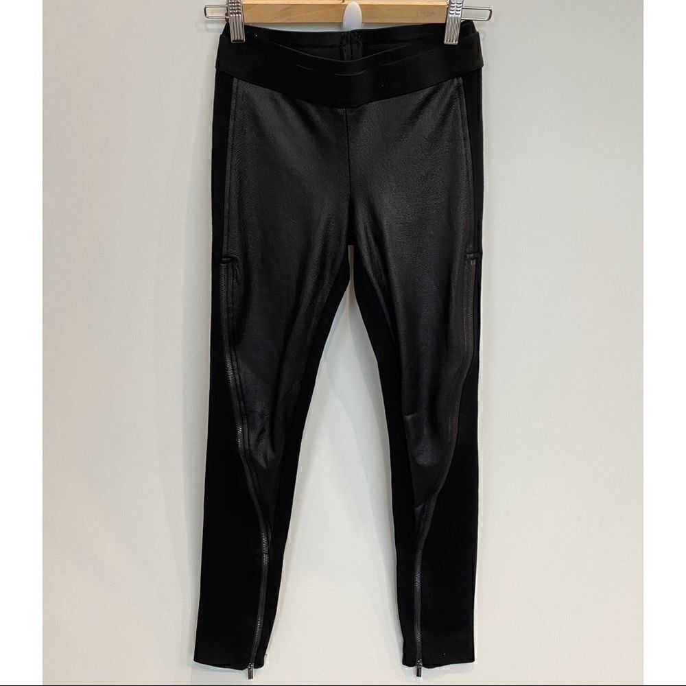 BCBGMaxAzria Faux Leather Moto Leggings